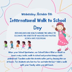Flyer for international walk to school day